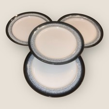 Denby Halo 4x Dinner Plates 28cm Black Ombre First Quality Hardly Used Excellent