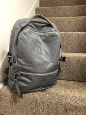 Lululemon backpack, light grey colour, pockets, laptop fits perfectly, RRP £88
