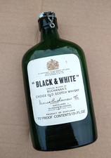 Vintage Black White Buchanan's Choice Old Scotch Whisky Green Empty Bottle
