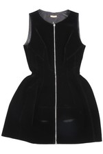 AZZEDINE ALAÏA BLACK VELVET MINI DRESS FR 38 UK 10