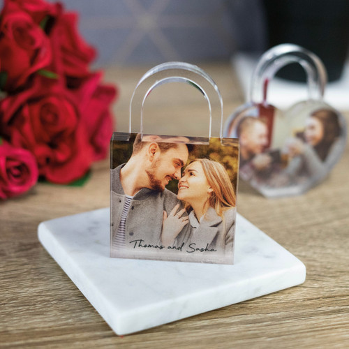 Heart photo block personalised - photo,
