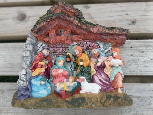 Vintage christmas nativity set - vintage,