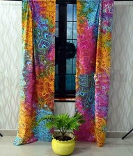 Indian Multi Flower Door Window Curtain Hanging Tapestry Hippie Drape Valances