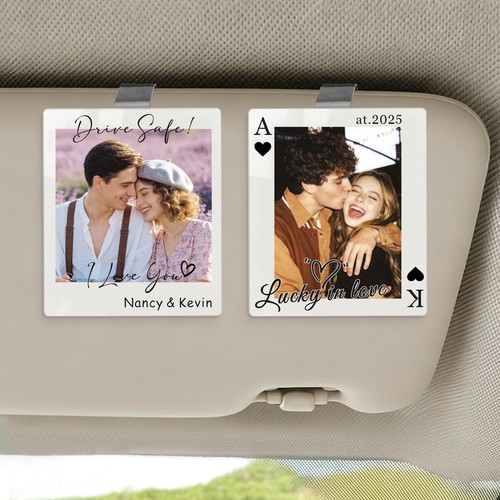 Personalised car visor clip - personalised,