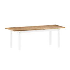 Corona Large Extending Dining Table Solid Pine White Wax by Mercers Furniture®