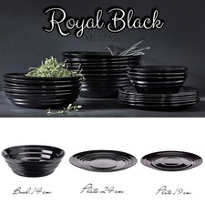 Black Dinnerware Bowl Plates