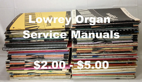 Lowrey organ service - service, manuals