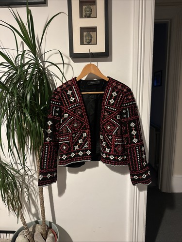 Zara size red - red, embroidered