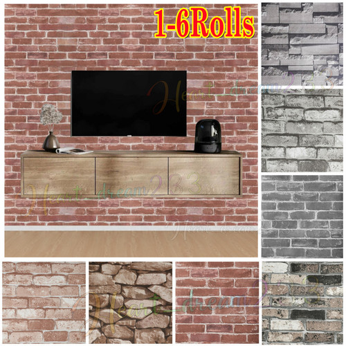 Red grey brick effect - 3d,