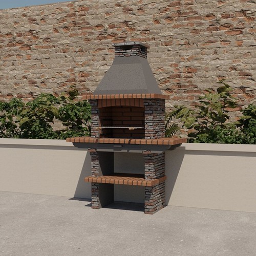 Dark slate masonry - dark, bbq