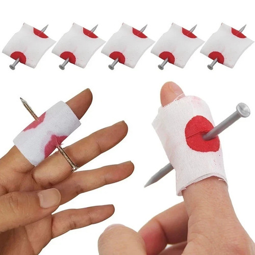 5pcs fake nail through - through, finger