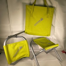 LOGOS Folding Chair Set of 2, Green with Carry Bag, Used