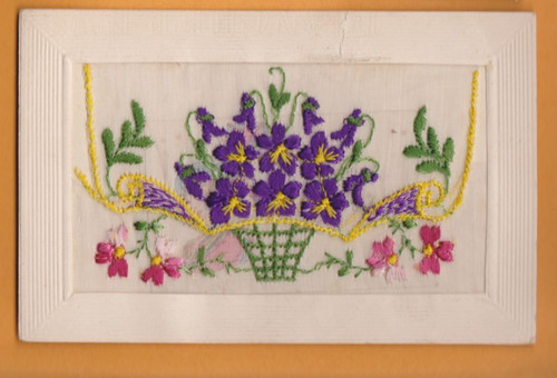 Ww1 embroidered silk - embroidered,
