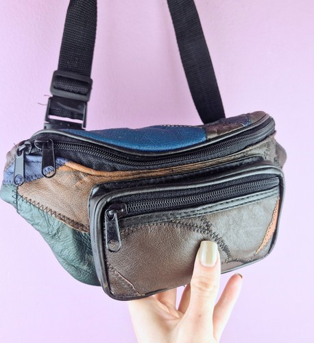 Vintage leather bum bag - leather,
