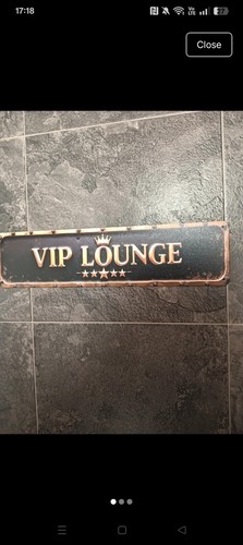 Vip lounge tin - lounge, sign