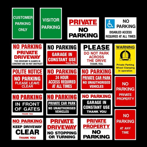Parking plastic sign - no,