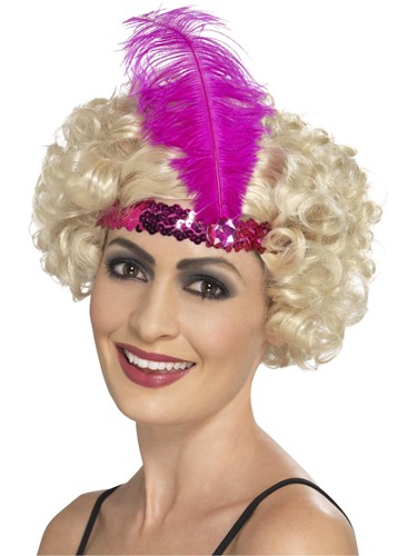 Flapper headband pink with - headband,,
