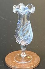 Dolls House Patterned Real Glass Vase Flower 1:12 Scale Ornament G440 tumdee