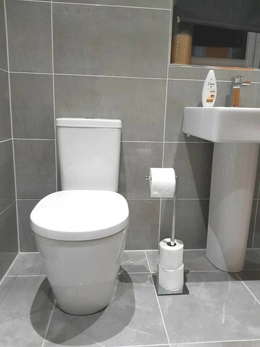 Chrome toilet roll holder - roll,