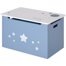 HOMCOM Kids Wooden Toy Box