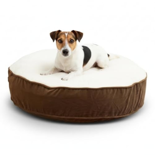 Round sherpa dog - round, bed