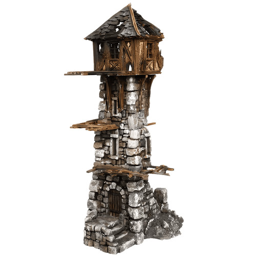 Ruined medieval tower 28mm - tower, dnd