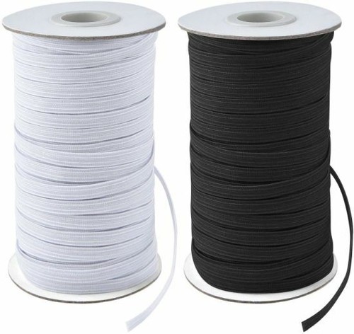 Flat elastic black white - flat,