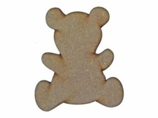 Teddy Bear MDF Laser Cut Craft Blanks in Various Sizes
