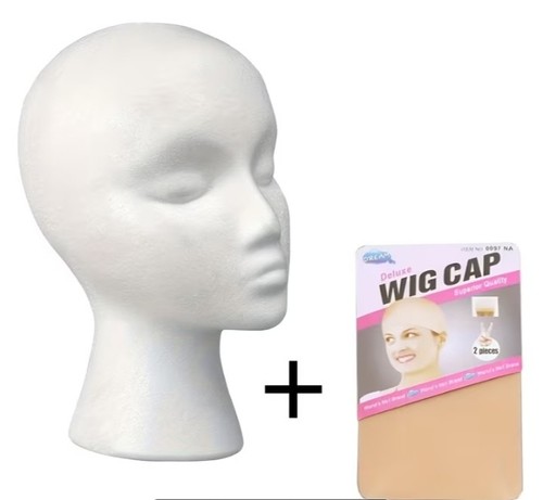 Polystyrene mannequin head - polystyrene,