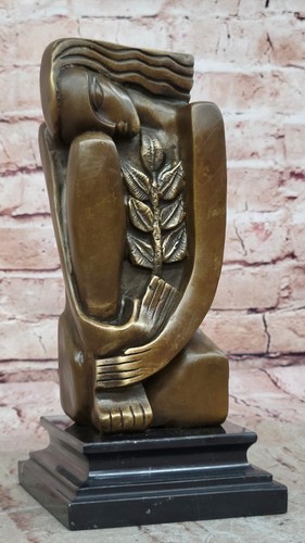 Superb art deco girl bronze - art,