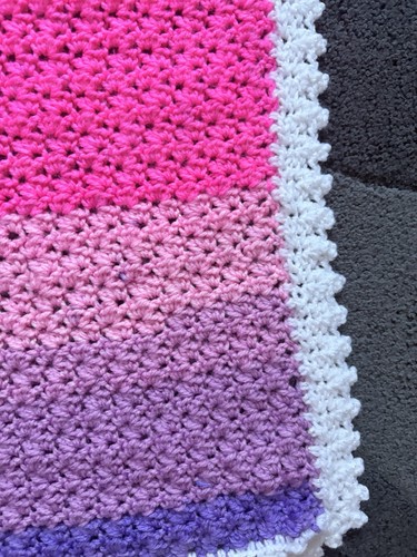Pink purple blue crochet - purple, baby