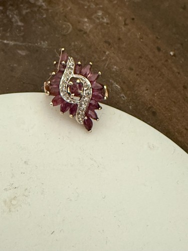 10k gold vintage ruby - 10k,