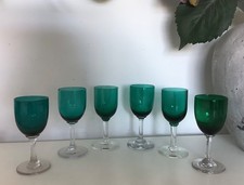 6 Antique Hand Blown Bristol