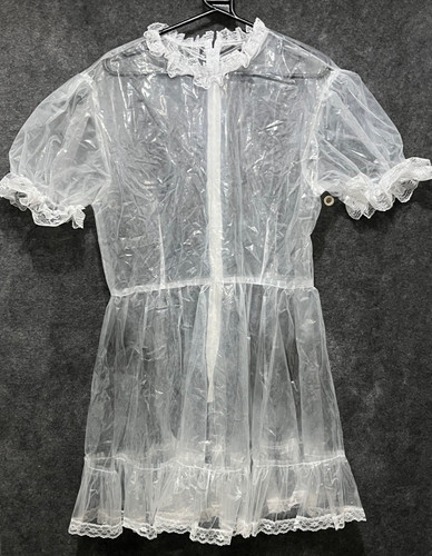 Crystal clear frilly - clear, pvc