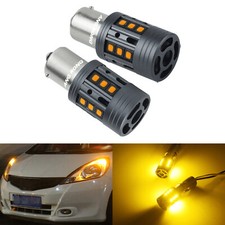 2x Amber 581 BAU15S PY21W LED