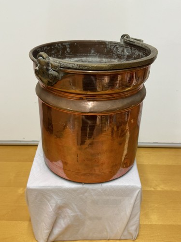 Antique copper coal bucket - copper,