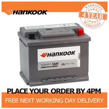 12V Car Battery Type 027 Hankook MF56219 62Ah 450CCA Sealed Calcium