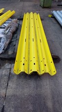 Armco crash barriers - yellow powder coated 3.5m 