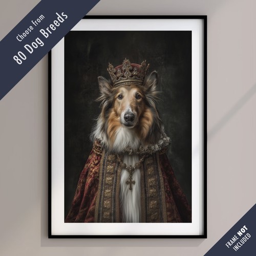 Royal dog portrait print - royal,