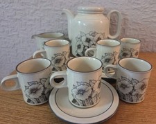 Hornsea 1970s To 1980s Cornrose Coffee Set 14 Pieces