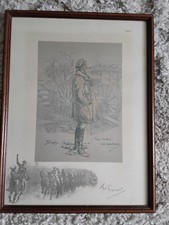 Antique Print The Gunner BY Snaffles 642 OF 750 Prints In Frame