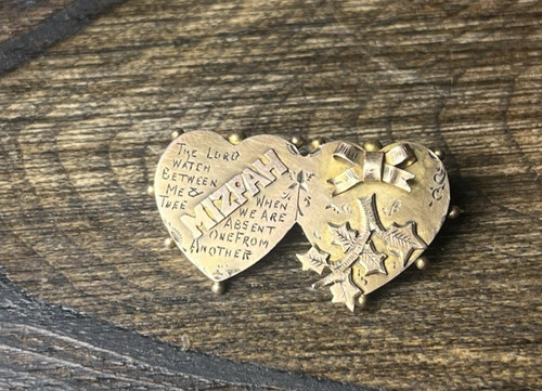 Antique 9ct mizpah - 9ct, a&c