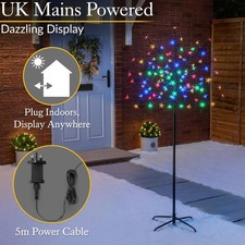 LED Cherry Blossom Tree 5FT 96 Multicolour Lights Indoor Outdoor Xmas Decor New