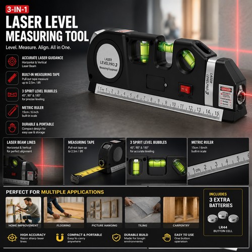 Laser level cross - 4x,