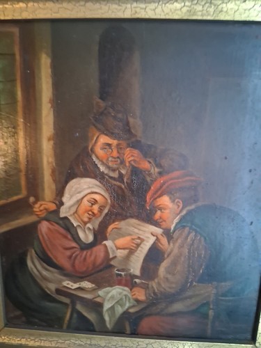 Old german flemish oil - old,