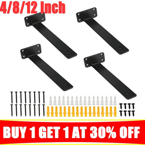 Pcs floating shelf brackets - 4,