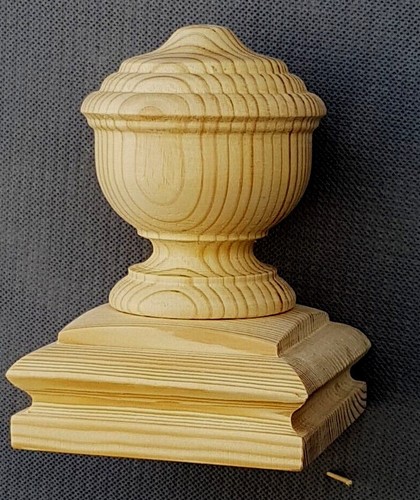 Stair newel post cap terminal - post, cap/terminal