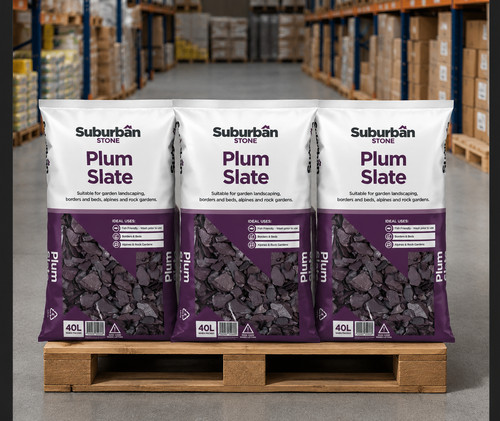 40mm plum slate chippings - , 5