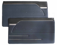 BMW E10 (02 Series, 1966-1973) - Door Panels, Pair, Blue / Black, NEW