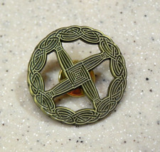 St Brigid's Cross Pin Badge Irish Saint Brigid Kildare Metal Bronze Brooch NICE
